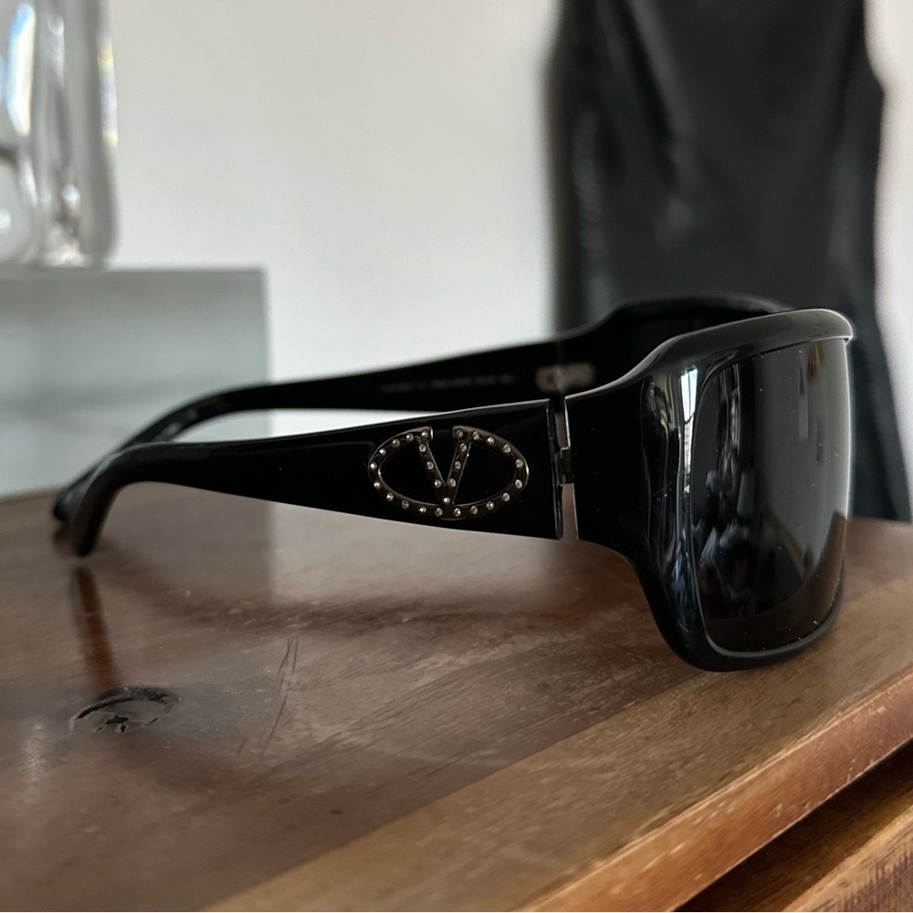 Valentino rhinestone logo sunglasses